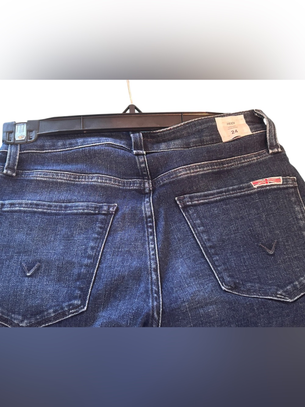 Women's Hudson Heidi High-Rise flare petite jeans dark rinse Size 24 - Picture 5 of 7